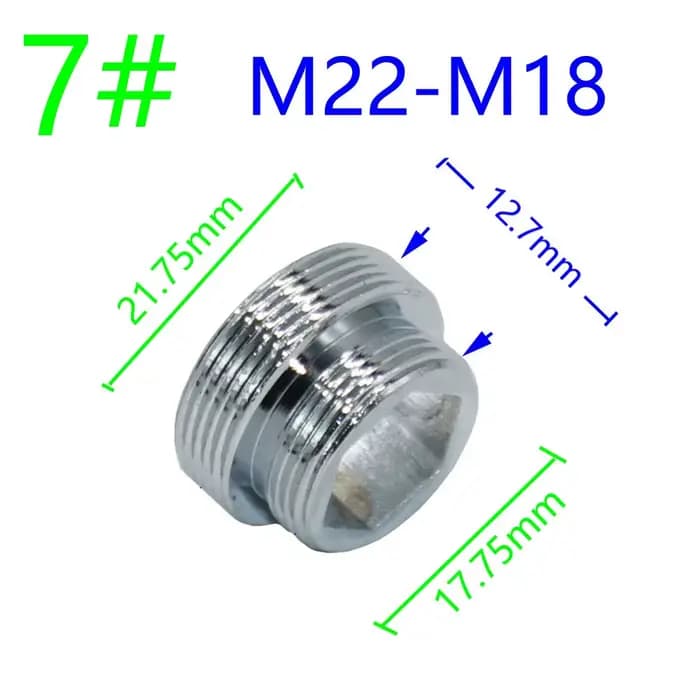 Argent 1/2 "M16 M17 M18 M19 M20 M22 M24 M28 M32 connecteur de filetage en laiton pour Conversion de