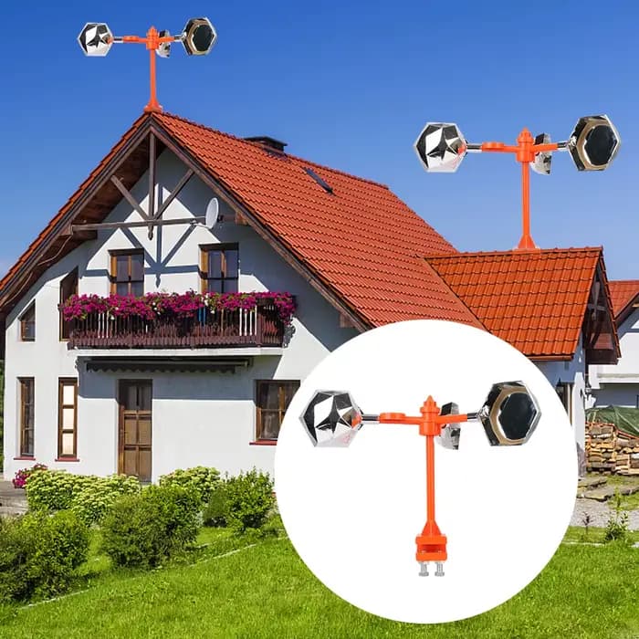 Répulsif solaire réfléchissant pour oiseaux, dispositif de conduite répulsif vocal pour jardin extér