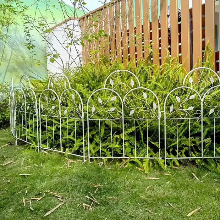 Clôture de jardin en fer Vintage, bordure de fleurs rustique d'extérieur pour décoration de cour, barrière de plantes, bordure de paysage décorative pour Villa/jardin