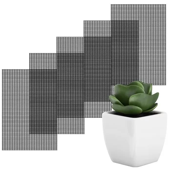 5 pièces noir Pot de fleur trou maille Pad bonsaï Pot bas grille tapis fond tapis prévenir la perte
