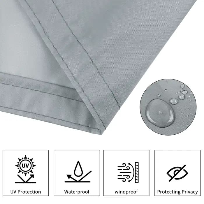 Filet pare-soleil 100 % polyester imperméable anti-UV pour balcon, écran d'intimité, protection cont