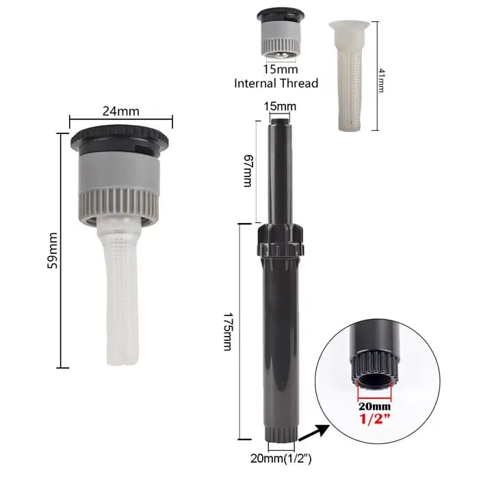Buse de diffuseur pivotante réglable 0 ~ 360 degrés, 1 pièce, arroseur Pop-Up pour jardin, pelouse,