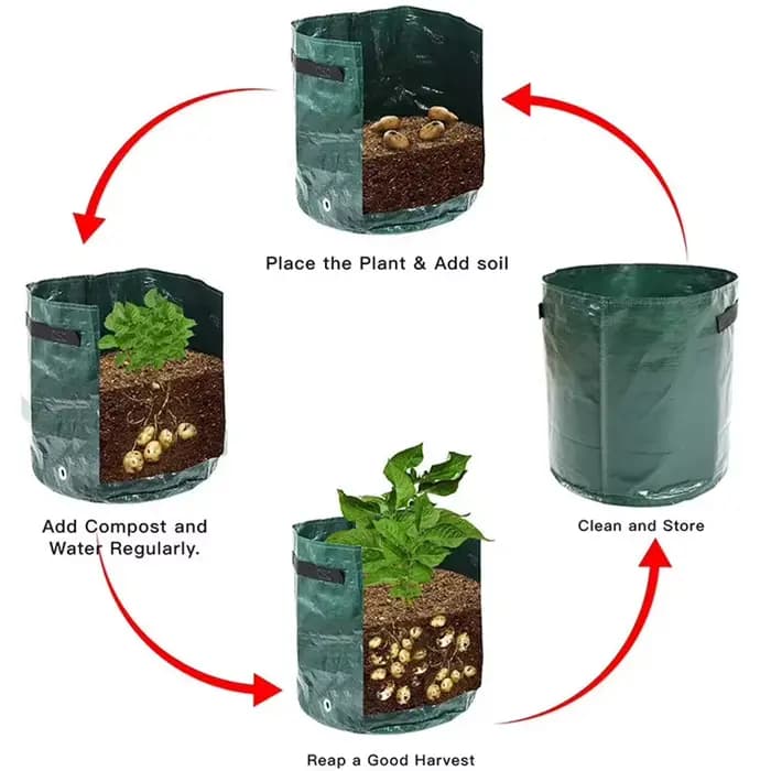 Sacs de culture de jardin en tissu PE, 3 gallons, pour plante de jardinage, conteneur pour plantation de carottes et légumes