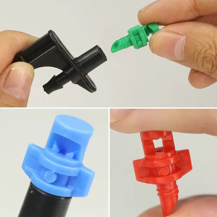 Buse de brumisation à 90/180/360 degrés, arroseur sur piquet de 13cm pour tuyau de 1/4 pouces, arros