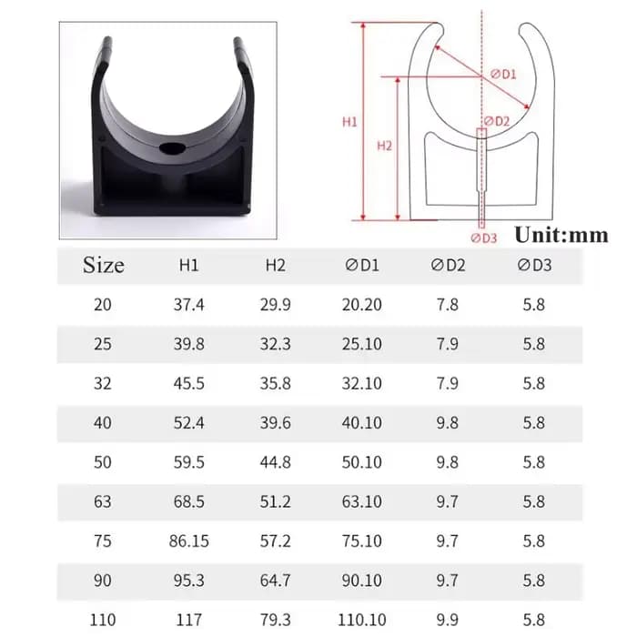 2~20 pièces I.D. Raccord de fixation pour tuyau UPVC 20~110mm, adaptateur d'irrigation de jardin, aq