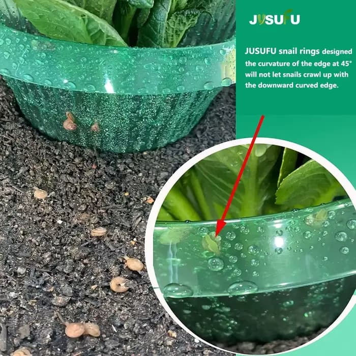 Anneaux de Protection des limaces pour plantes, jardinière verte, Pot de fleur, escargot, légumes, c