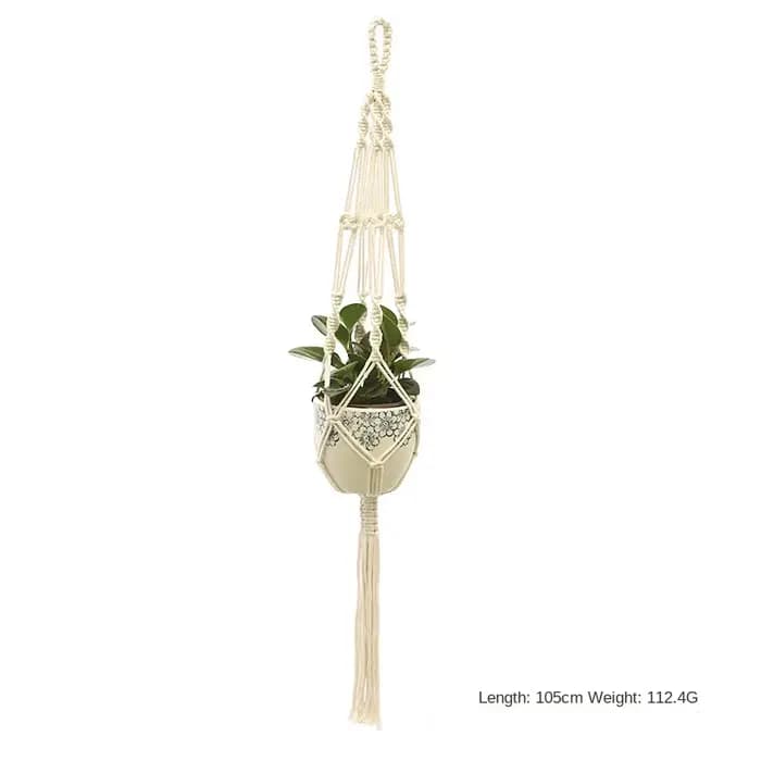 ConfronPlant-Cintre de plante en macramé fait à la main, pot de fleur, jardinière, cintre, décor mur