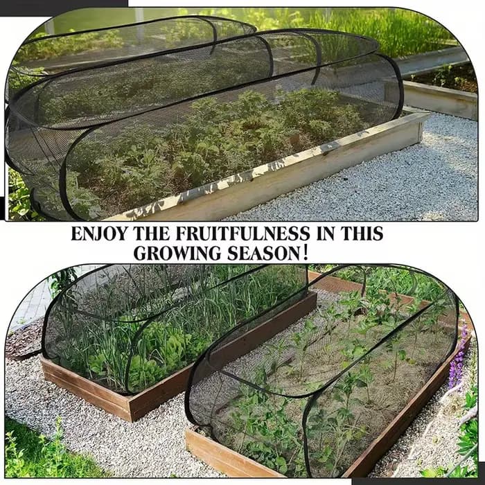 Housse de protection pliable et assemblable pour plantes, anti-insectes et pare-soleil, pour semis d
