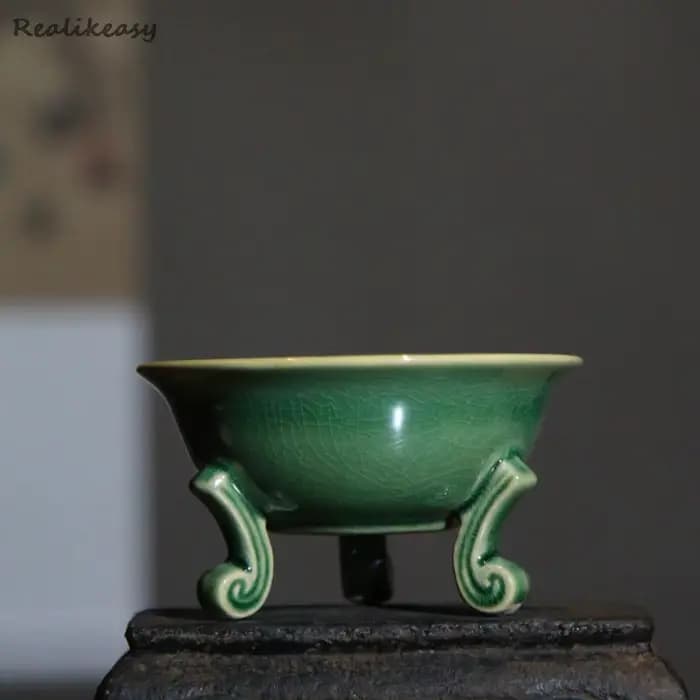Pot de fleur de bonsaï en céramique avec trou