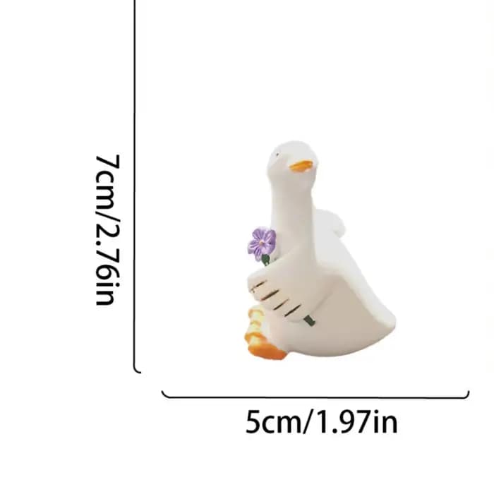 Adorables Ornements de Jardin en Résine en Forme de Canard pour Pots de Fleurs – Décoration Fantaisiste pour Patio