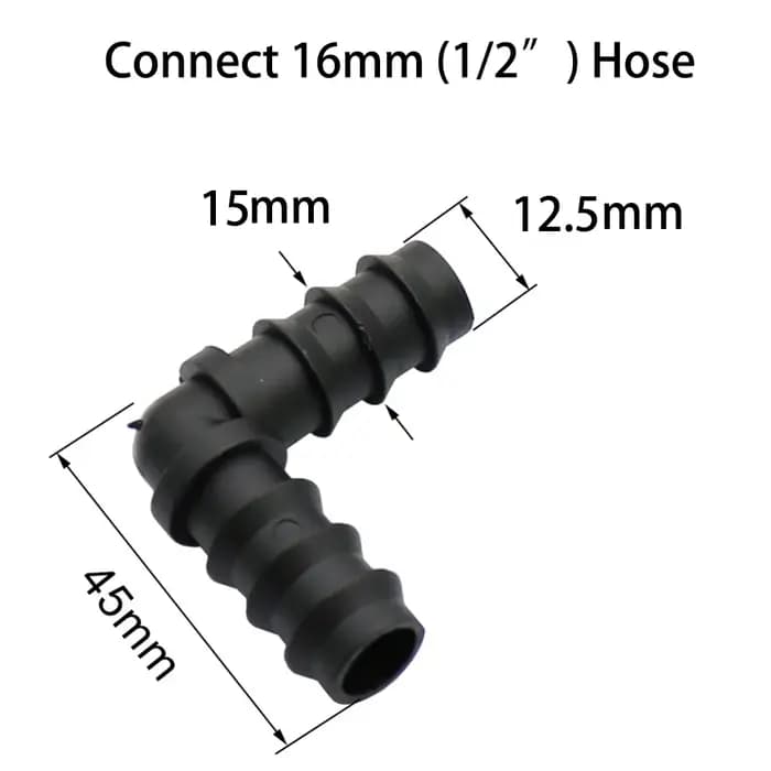 Connecteur coudé à 90 degrés pour Micro Irrigation