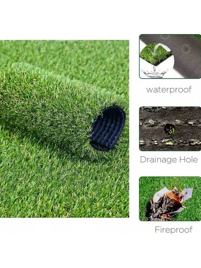 Tapis de tapis de gazon synthétique artificiel intérieur et extérieur de 1/2/3/4/5 mètres, tapis de