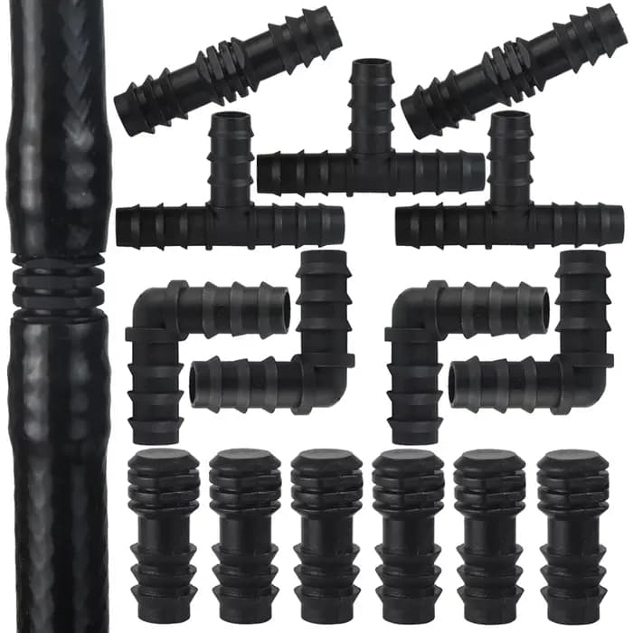 10 pièces 16mm tuyau d'irrigation barbe té arrosage connecteur rapide pour système d'égouttage de ja
