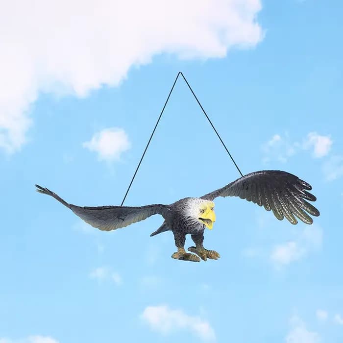 Nouveau : 1 Pièce - Figurine d'aigle d'extérieur suspendue, dissuasif pour oiseaux, ornement en plas