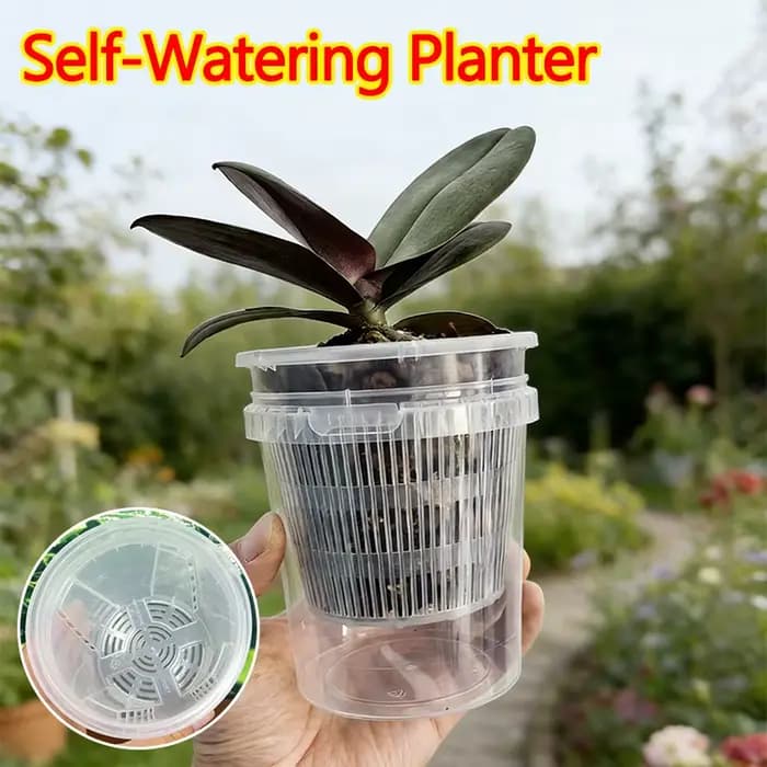 Pot de fleurs auto-arrosant à double couche pour plantes