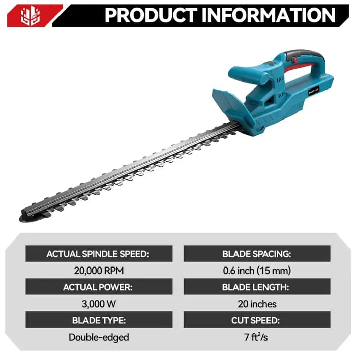ONEVAN 3000W taille-haie électrique sans fil scie d'élagage à main tondeuse à gazon coupe de jardin outils électriques pour broche de batterie Makita