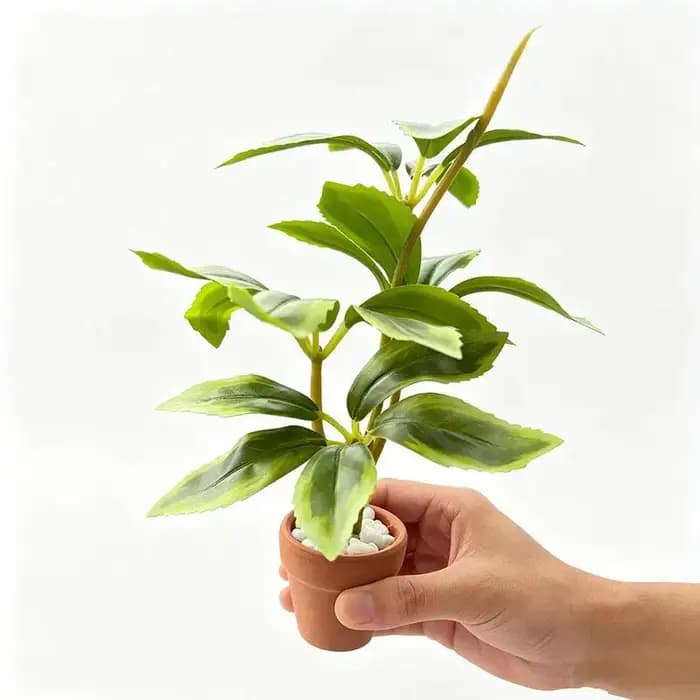 Mini pot en terre cuite, modèle de plante artificielle en pot, décor de scène de jardin pour maison de poupée, ornements de micro-paysage pour maison de poupée, accessoires photo