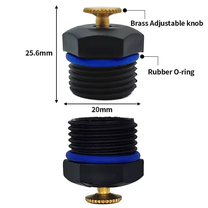 WUJIE 5 pièces 20mm arroseur d'arrosage réglable 1/2 ''filetage buse de pulvérisation jardin pelouse