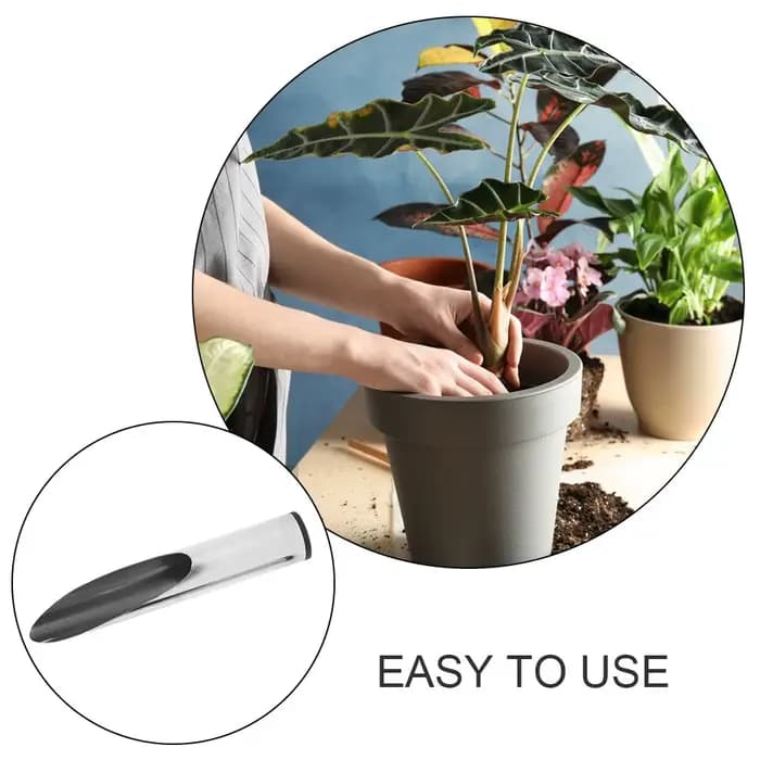 Cuillère à terre en acier inoxydable, ergonomique, portable, petit outil de jardinage pour la plantation, le creusement, le désherbage, la plantation de bonsaï, cuillère à terre pour potager