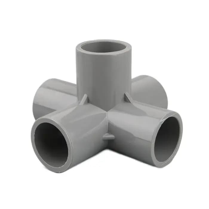 Connecteur de tuyau en PVC gris