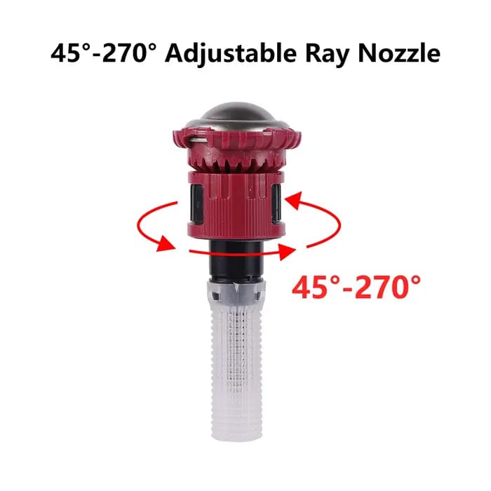 Arroseur réglable Pop-Up à filetage interne 360 ", arroseur à Dispersion de jardin et de pelouse à f