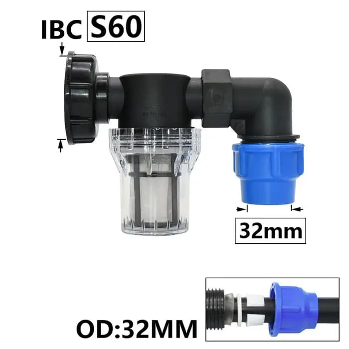 Filtre d'arrosage 1/2 3/4 1 pouce pour adaptateur de robinet de réservoir IBC S60 tonnes Joint de baril pompe d'irrigati