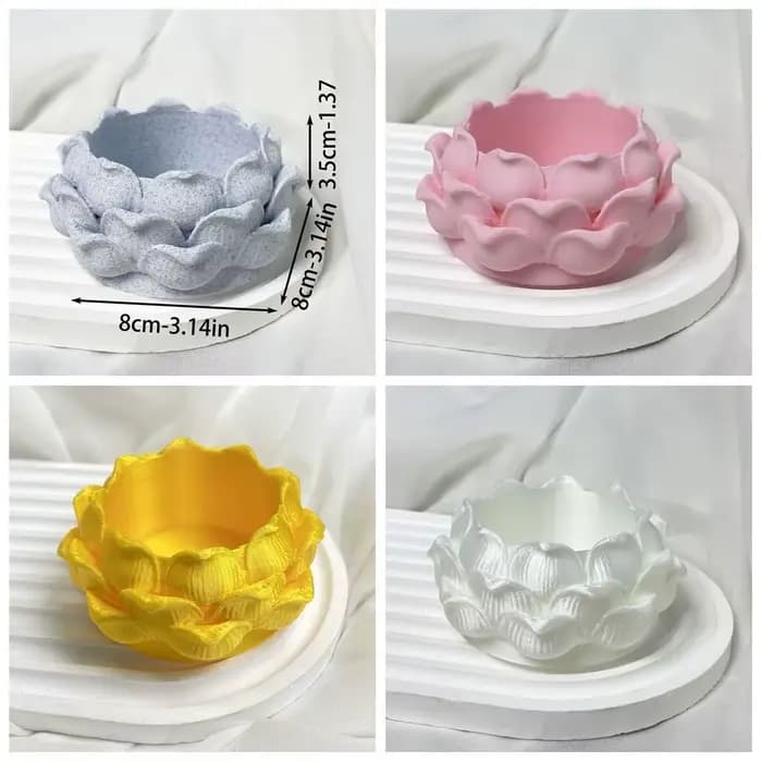 Pot de fleurs en plastique en forme de lotus pour plantes succulentes