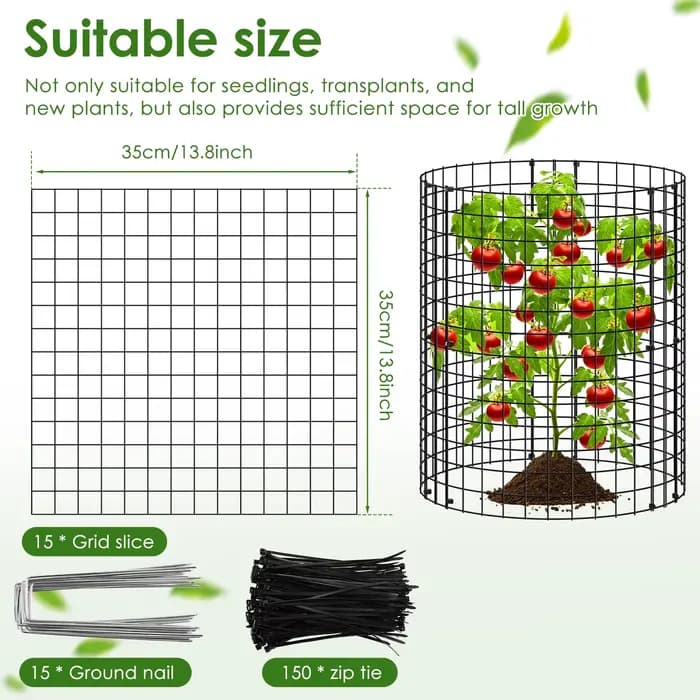 Cages pour plantes en maille de fer, 15 pièces, pour garder les animaux en dehors des plantes de jar