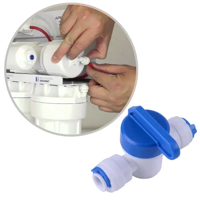 1/4" O.D. Raccord de Tube de filtre à eau RO, Tube de 20M + raccord rapide en plastique pour lignes