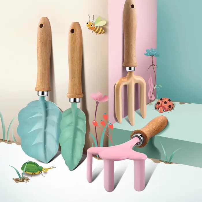 Petit ensemble d'outils de jardinage pour enfants, pelle de jardin pour enfants, fourchette à râteau