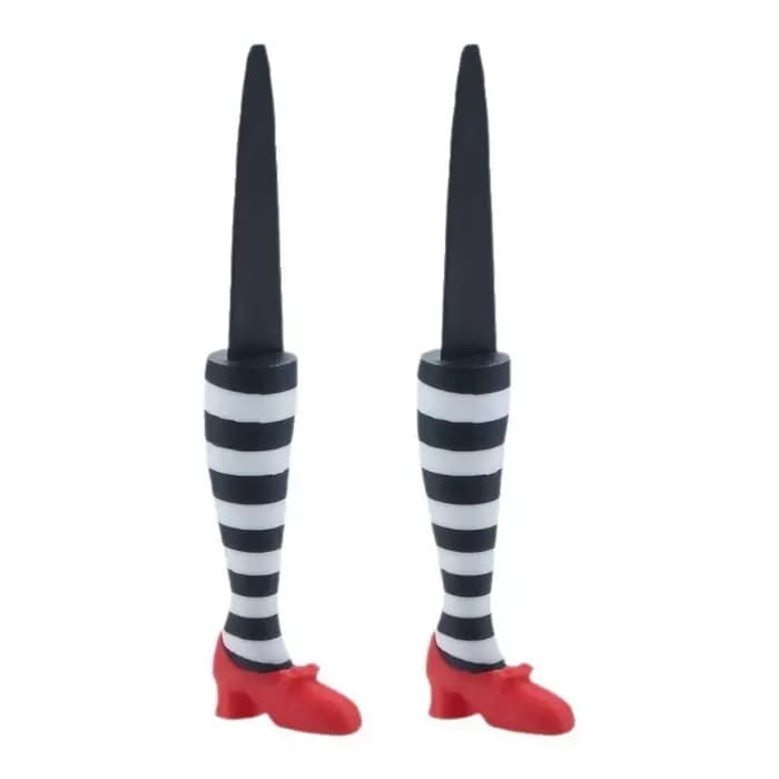 Décoration de pot de fleurs amusante et imperméable en forme de jambe de sorcière, en plastique, rés