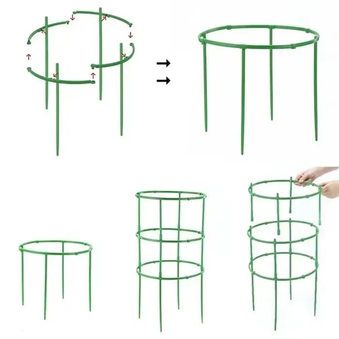 Cages à tomates treillis colonne en plastique Support de plante de vigne Support de plante de fleur