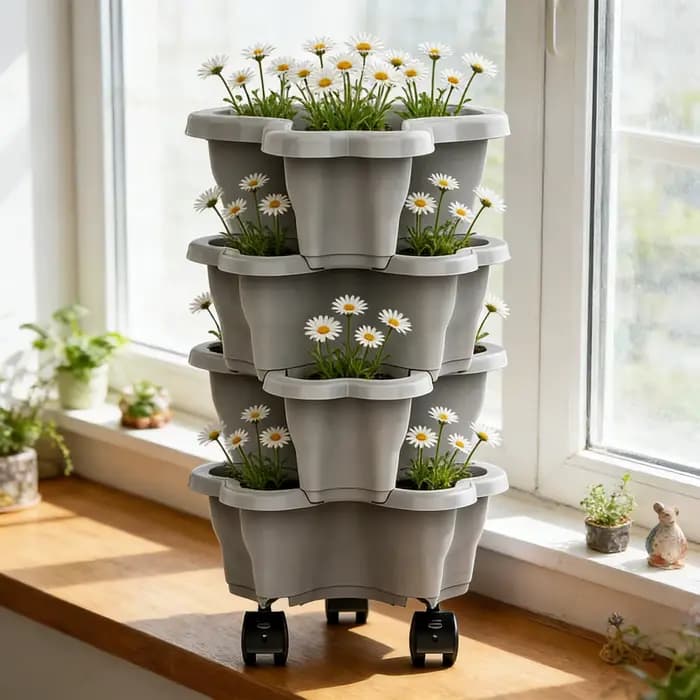 Jardinière à fraises empilable à 4/5 niveaux