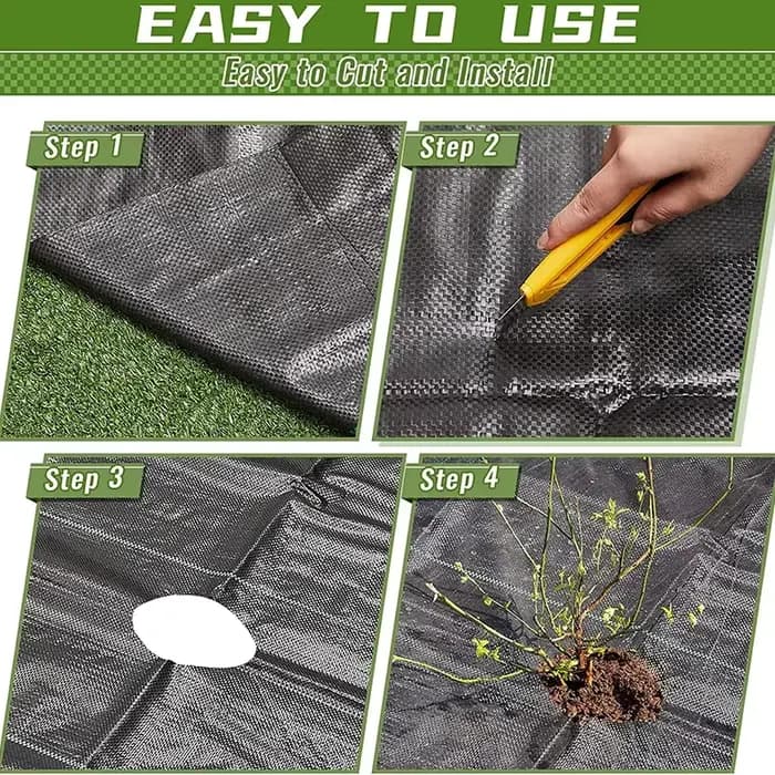 Toile géotextile anti-mauvaises herbes pour le contrôle des adventices