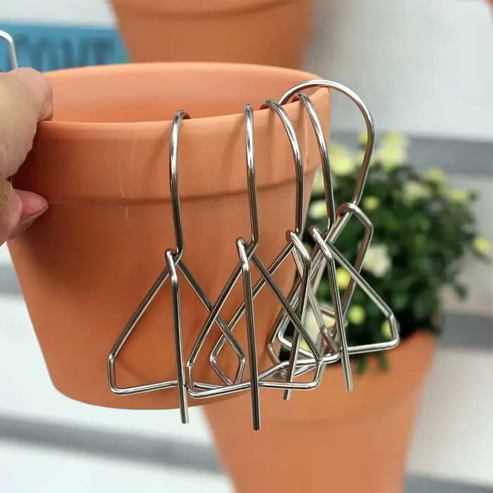 Crochets et supports de suspension pour plantes d'extérieur, adaptés aux designs de pots de fleurs d