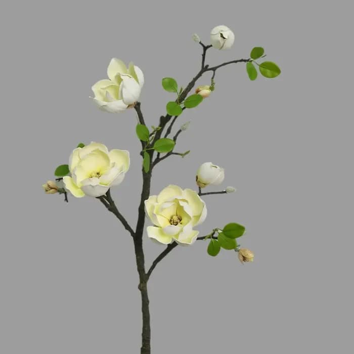 Branche de Fleurs Artificielles en Pu Magnolia