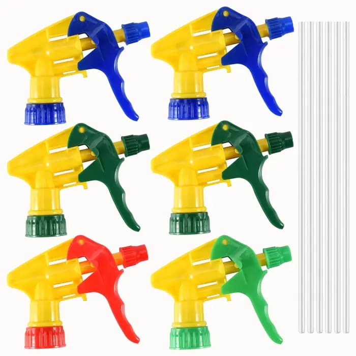 Tête de buse de pulvérisateur à gâchette, degré chimique RapDuty, bouteille de pulvérisation, 6 pièc