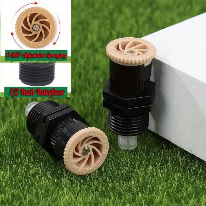 Arroseur d'eau avec filetage de 1/2 pouces, Support en plastique 0-360 degrés réglable, buse d'irrig