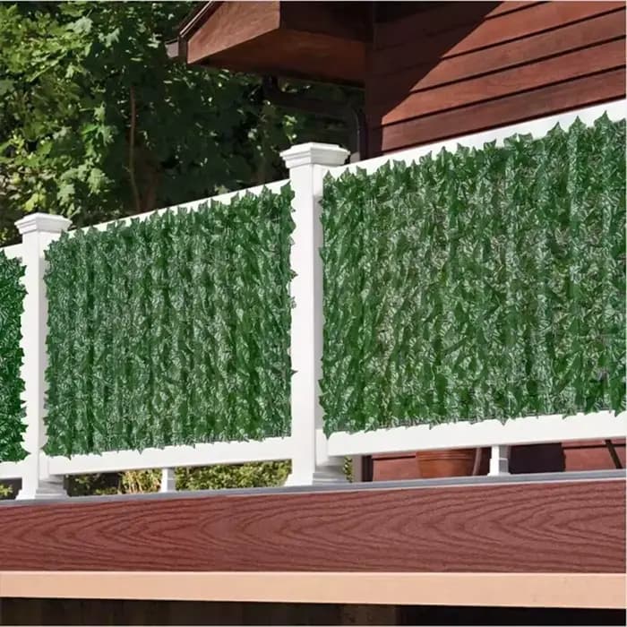 Panneaux de clôture à feuilles vertes artificielles 1M/3M, Faux écran de clôture de confidentialité