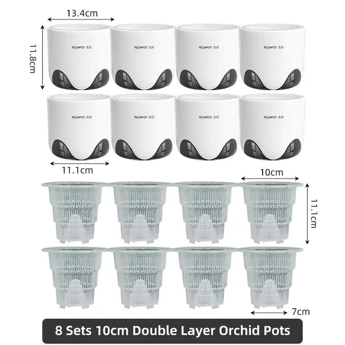 Meshpot-Pots d'orchidées à double couche avec trous