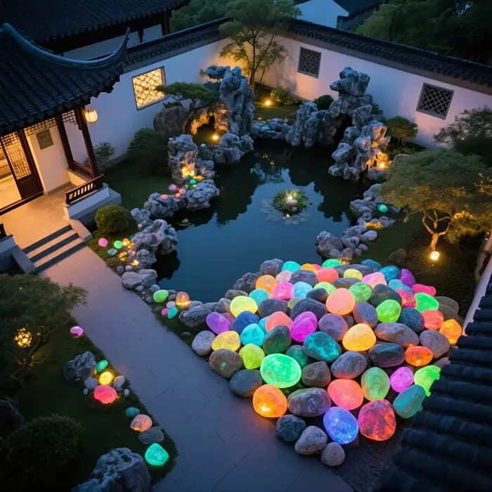 10 pièces de pierres en résine lumineuses surdimensionnées de 4,5 cm, grandes pierres brillantes, ga