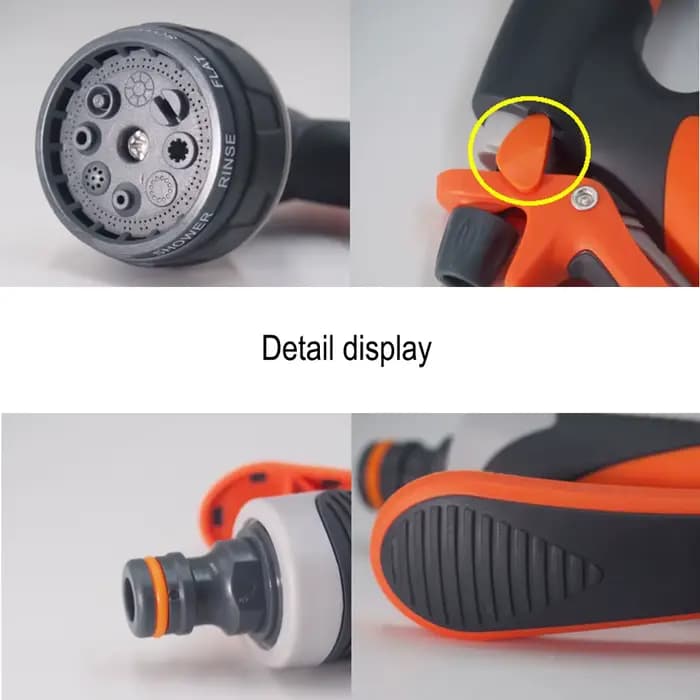 Pistolet d'arrosage de jardin, 8 Modes, pulvérisateur haute pression, buse d'arrosage réglable pour
