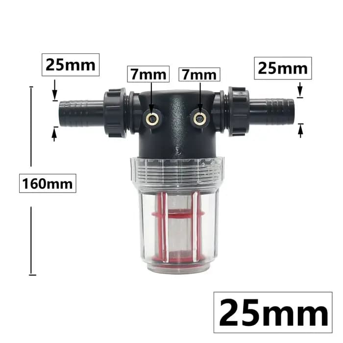 Filtre à eau pour pulvérisateur, 60 mailles, 19mm, 25mm, barbe, connexion à l'd'argile du jardin, po