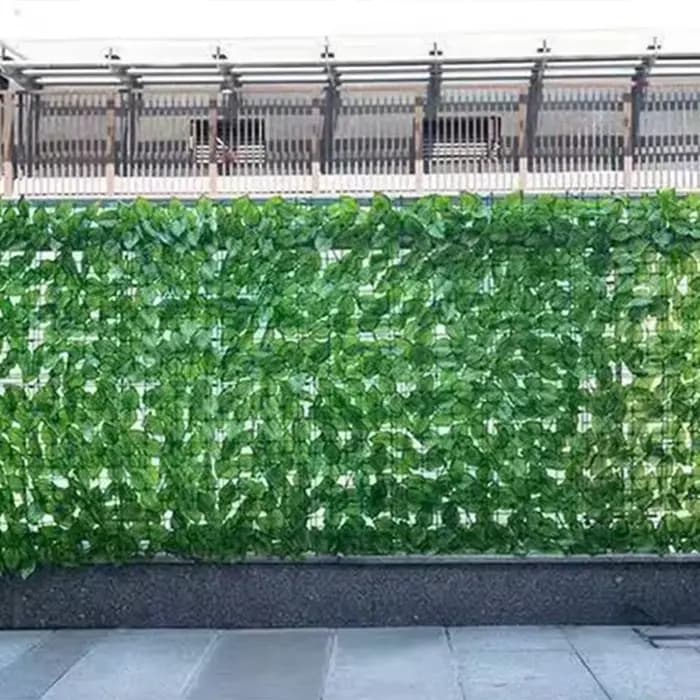Panneaux de clôture à feuilles vertes artificielles 1M/3M