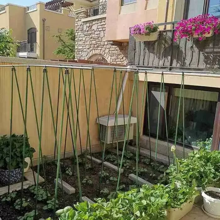 5 pièces Support de plante auvent pilier accessoires un Clip rapidement jardin en acier escalade vig