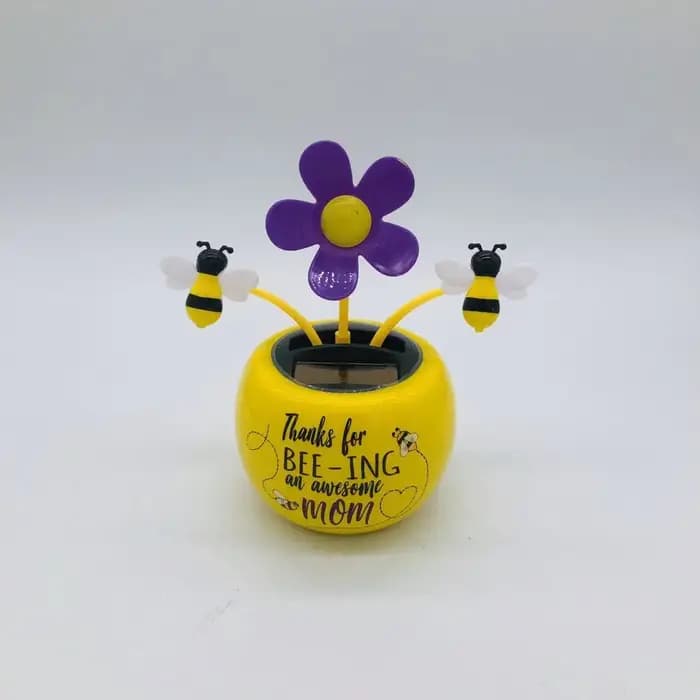 Pot de fleur à énergie solaire, ornements dansants, décorations de voiture pour rebord de fenêtre, 2026