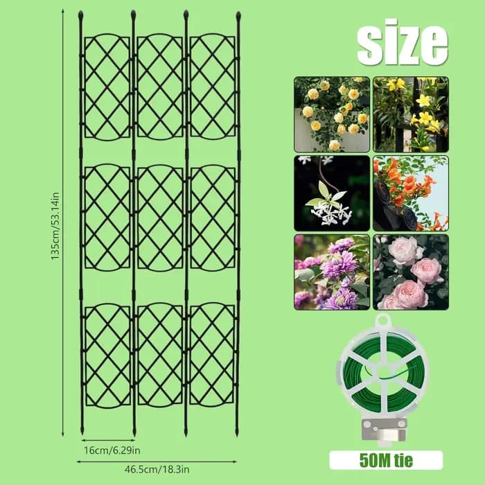 Cadre en treillis pour plantes de jardin, piquets de support pour plantes grimpantes, extérieur, mul