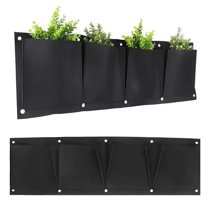 Sac de culture vert à 36/72 poches, sacs de plantation verticaux suspendus au mur, jardin, légumes,