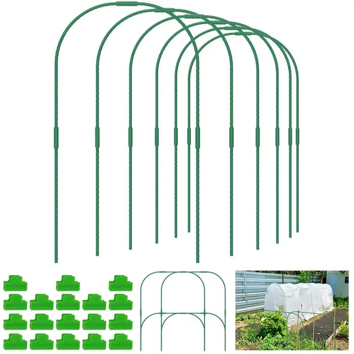Kit de Tunnel de culture de serre en acier, 60 pièces, cadre de Support de serre, cerceaux de jardin