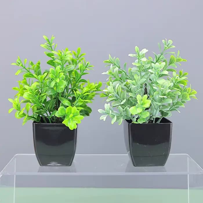 Plantes artificielles bonsaï vert en pot, petit arbre, plantes d'herbe, bureau, ferme, Table de salle de bain, décoration de jardin de maison, fête de mariage